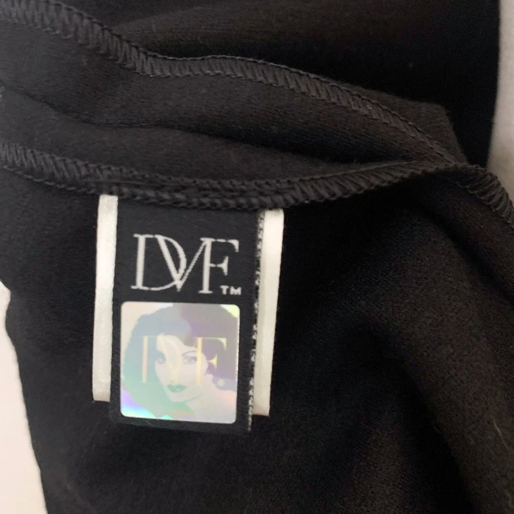 Diane von Furstenberg Arita Black Puff Sleeve Mini Dress‎ Size 12